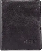 [Big Skinny] Leather Traveler Slim Wallet, Holds Up to 20 Cards and 4 Passports