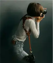 Adjustable Single Double Harness Outdoor Real Leather DSLR Camera Shoulder Strap