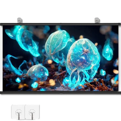 Theater House Projector Screen Hanging Scroll Type 60-inch 16 9 Projection 840