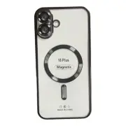 Luxury iPhone 16 Plus Magnetic Titanium Phone Case in Black