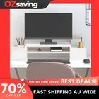 monitor stand white solid wood storage space 70x27.5x15 cm pine 3965