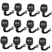 12 pack Multi-function Electronic Digital Sport Stopwatch Timer, Large 12pack