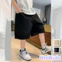 在飛比找momo購物網優惠-【UniKids】中大童裝工裝五分褲 韓版薄款休閒褲 男大童