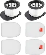 6 Pack Filter Replacement for Shark IZ862H Stratos Cordless Vacuum, Compatible with Shark IZ862H Upright Vacuum Include 2 HEPA + 2 Foam Filter + 2 Felt Filters Kit, White