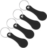 4 Pieces Quarter Holder Keychain, Portable Shopping Trolley Tokens Mini