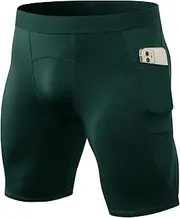 [SPVISE] Compression Shorts Men Spandex Sports Shorts Workout Running Gym Shorts Cool Dry Athletic Baselayer Underwear Pockets