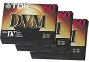 TDK DVM60 Mini DV Tape 60 min. - 3 Pack