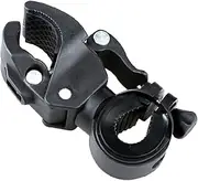 ADOCARN Rotating Bike Flashlight Mount Durable Holder for LED Torches Fits Pad Design for Handlebar Protection Black