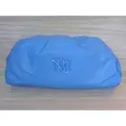 Badgley Mischka Handbag Wrapped Frame Clutch Chain Strap Shoulder Bag Purse Blue