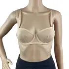 Savage X Fenty Bra Size 32A Sheer Mesh Light Tan