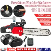 Brushless Cordless 12'' 800W Cutting Saw Chainsaw Battery Charger For Makita 18V