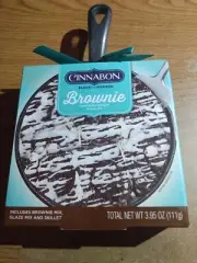 Cinnabon Cast Iron Mini Skillet Baking Kit w/ Brownie Mix Ingredients