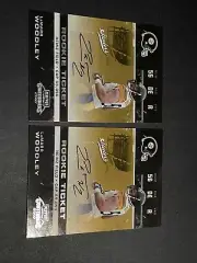 2 Card LOT 2007 Playoff Contender Football LaMARR WOODLEY Auto Rookie Ticket