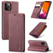 CaseMe iPhone 16 Pro Max Classic PU Leather Folio Case Cover Apple [Wine]