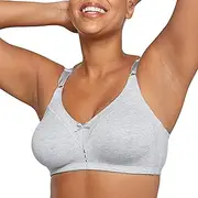 [Bali] Women's Double Support Wireless Bra, Full-Coverage Wirefree T-Shirt Bra, Comfortable Cotton Everyday Bra