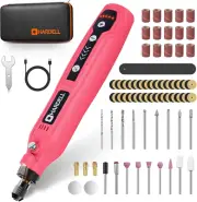 HARDELL Mini Cordless Rotary Tool, 5-Speed 3.7V Rechargeable Kit with 69 Accesso