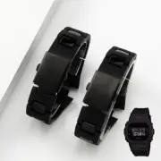 Watch Strap fit CASIO DW6900/DW9600 Black Plastic Steel Replacement Band