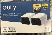 Eufy E8B00123-4 Security SoloCam C210 Wireless 2K Outdoor Camera, 2 Pack White