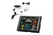 Maxkon Solar Powered Wireless Weather Station Rain Gauge Temperature Humidity Wind