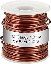 uxcell 99.9% Soft Copper Wire, 12 Gauge/2mm Diameter 59 Feet/18m 1.1 Pound Spool Pure Copper Wire for Jewelry Making Beading Garden Plants