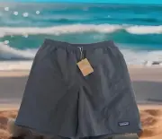 $65 Patagonia Shorts Mens Size Small Forge Gray Baggies 7” Inseam Drawstring