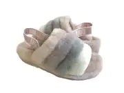 UGG FLUFF YEAH SLIDE QUARTZ MULTI MOCASSIN SLIP ON SANDAL US 6 / EU 37 / UK 4