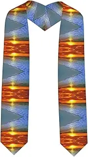 [EdWal] beach with sunset print Graduation Stole and Sash Class for Unisex Adult Honor Stole Honor Stole of 2025