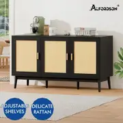 ALFORDSON Buffet Sideboard Cupboard Cabinet Storage Rattan Pantry Kitchen Doors