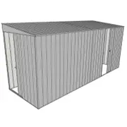 Build-a-Shed 1.5 x 4.5 x 2m Single Sliding Side Door Skillion Shed - Zinc