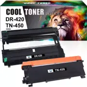1PK TN450 Toner Cartridge + 1PK DR420 Drum Unit for Brother MFC-7860DW MFC-7360N