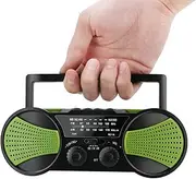 Emergency Weather Radio, Portable Power Bank with LED Flashlight Rechargeable USB Phone Charger, Emergency Use, for Camping, Hiking,Outdoor Emergency