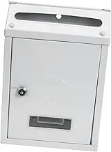 COHEALI Outdoor Rainproof Lockable Letter Box Wall Mounted Rustic Style Newspaper Box for Villas Durable Construction for Envelopes and Documents