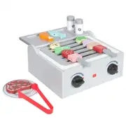 Traderight Kids Kitchen Play Set Wooden Toys Children Cooking BBQ Pizza Food Home Cookware
