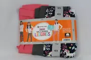 Members Mark 3pack Girls Favorite Leggings 4/5 Unicorn Print, Grey, Rose Sand
