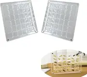 Changyeah Acrylic Seashell Display Box,2 Pcs Clear Acrylic Magnet Seashell Storage Organisers Case,36 Grids Transparent Seashell Storage Box,Small Craft Organizers Container for Bead,Nail,etc