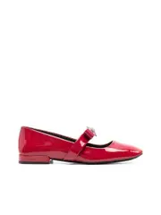 Versace Patent Leather Square Toe Flats