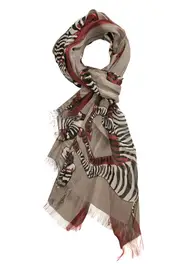 Africa Zebra Tassel Scarf--MSD-SCAFRI