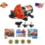 Self-Priming 12V Water Pump - 45 PSI, Automatic Pressure Switch, 4 Fixtures