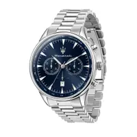 在飛比找蝦皮商城優惠-MASERATI 瑪莎拉蒂 經典藍面計時腕錶45mm(R88