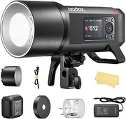 Godox AD600ProII Strobe Flash for Photography, 600Ws Camera Flash Speedlite, Outdoor Flash with 40W Bi-Color Modeling Light 2.4G 1/8000 HSS 0.01~0.9s Recycle Time