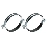 2 Pcs Adjustable Split Ring Hanger with Rubber, 219.1mm/8.63" Pipe Bracket Clamp