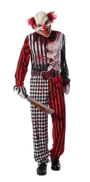 Rubies Evil Clown Adults Dress Up Scary Halloween Party Costume
