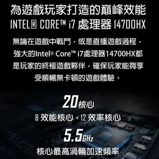 【MSI 微星】17吋 i7 RTX4070-8G 電競筆電(Sword 17 HX/i7-14700HX/16G/1TB SSD/W11/B14VGKG-025TW)