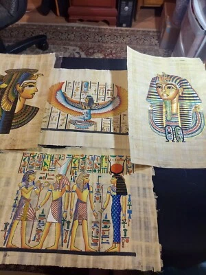 on sale, wholesale set of 4 egyptian Papyrus, free shipping via USPS