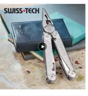 SWISS TECH 18 in 1 Portable Folding Pliers Pocket EDC Multitool Knife Hand Tools