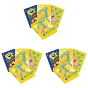 3PK Aquarius Bold/Brush Spongebob Playing Cards Poker Fun Game Party Gaming Deck