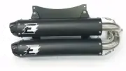 Empire Industries Black Dual Slip On Exhaust Pipe Polaris RZR XP 1000 XP1000