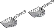 Ipetboom 2pcs Non Stick Cat Shovel Non Stick Cat Litter Scoop Cat Poop Scooper Cat Litter Scoop Holder Cat Metal Scooper Cat Cleaner Scoop Cat Litter Shovel Scoop Pet Spoon Rest