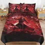 v2188 Bed Sheets Bedding Wanda Maximoff Bedding Sets Ultra Soft Skin-Friendly Duvet Cover 3 Piece, Cute Comforter Cover Bed Set for Boys Girls Kids (
