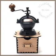 Handmade Crank Wood Wooden Manual Coffee Bean Grinder Grinding Mill